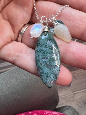 Ethereal Moss Agate talisman No. 03